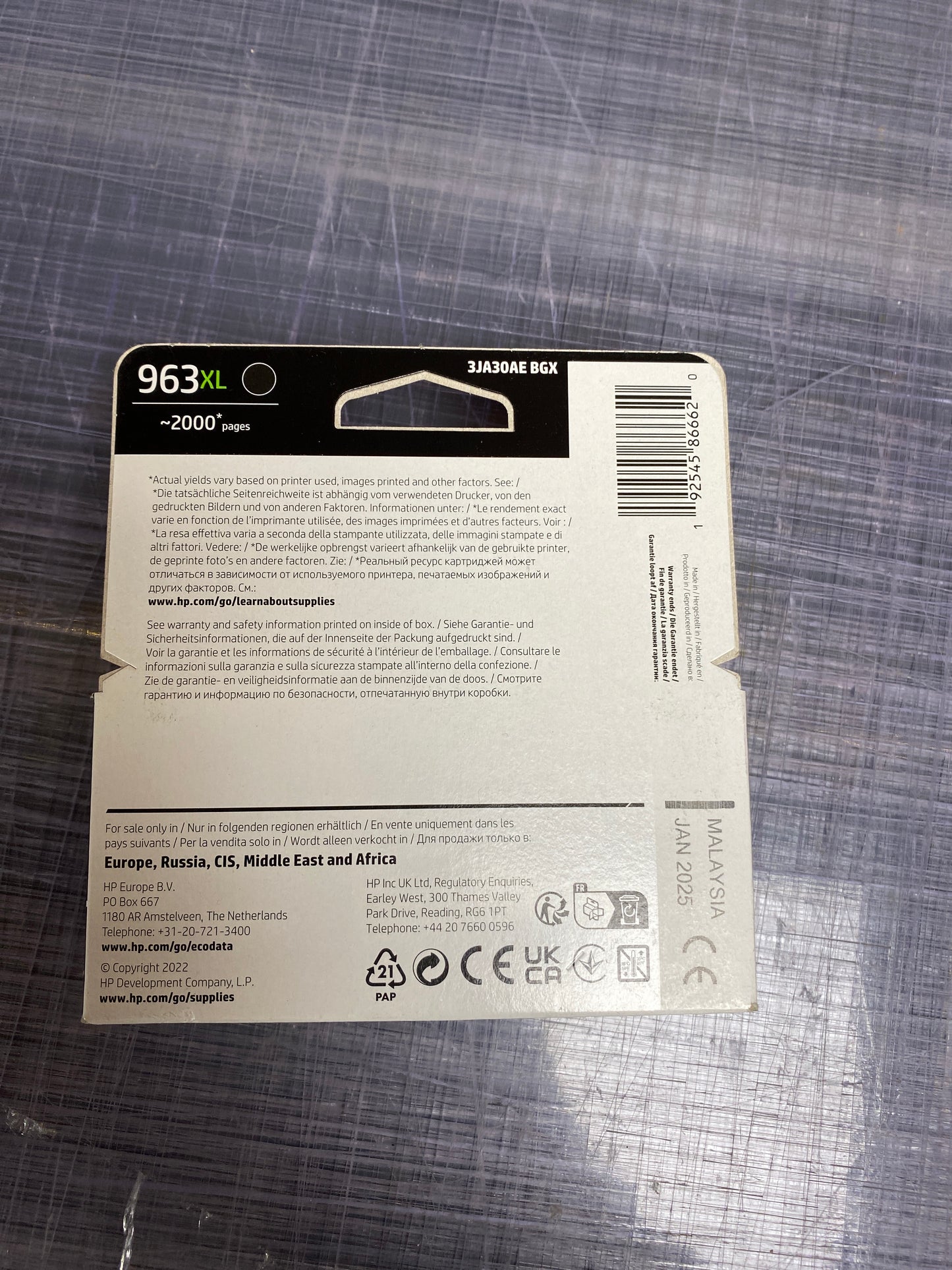 HP Inktcartridge 963XL zwart